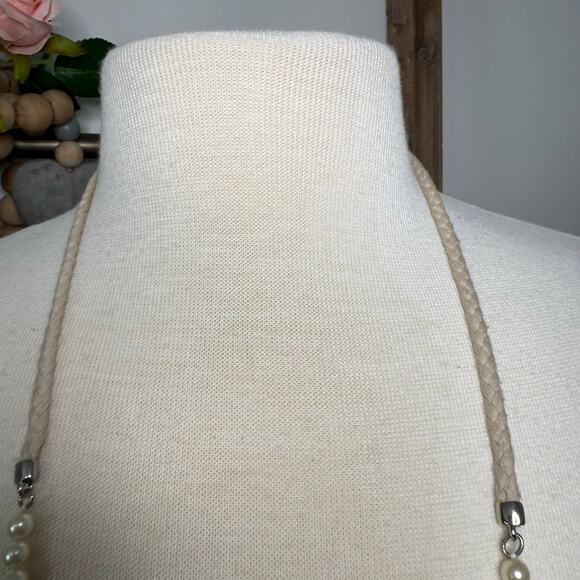 Fashion‎ Necklace Faux Pearl and Rope Necklace - Picture 4 of 6